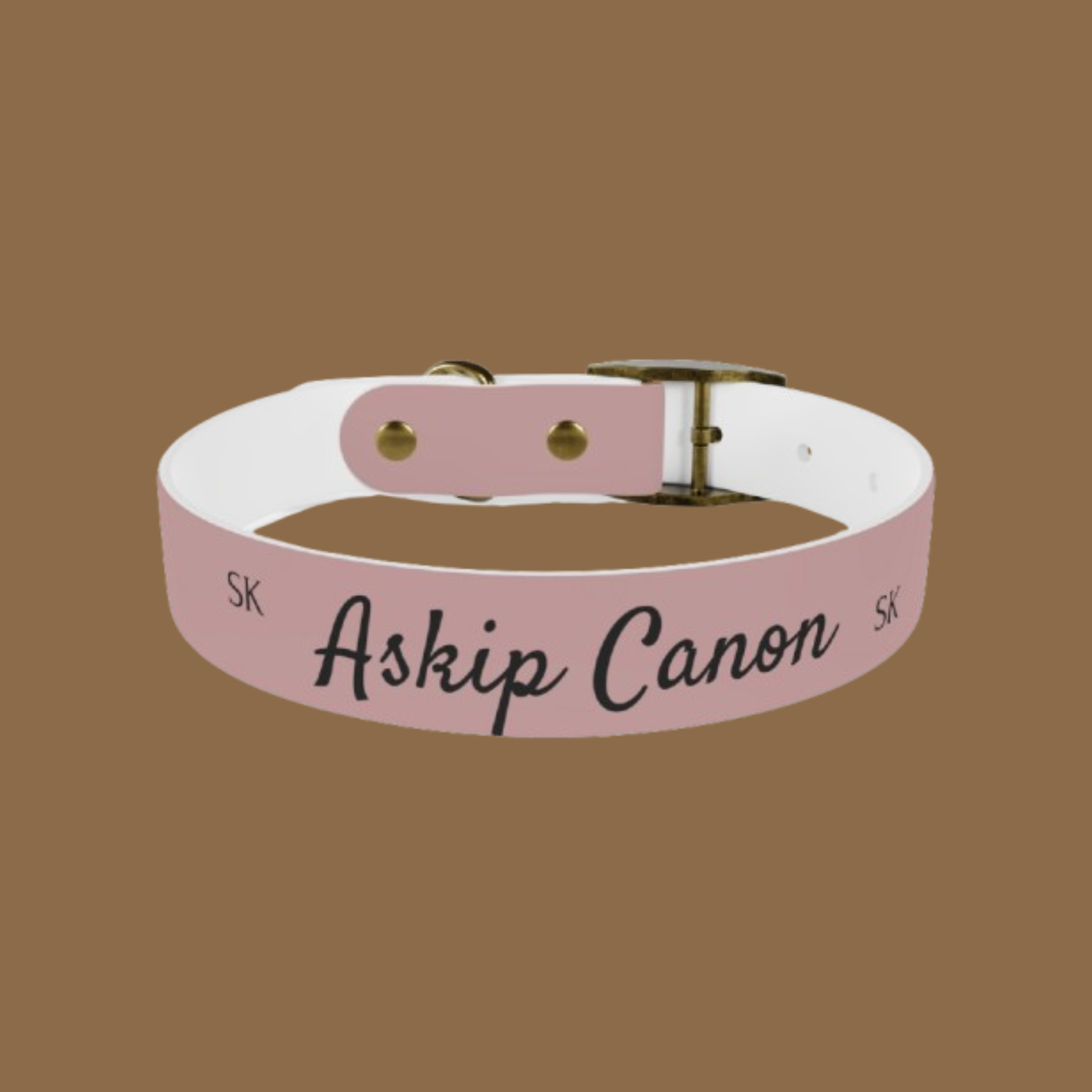 Collier pour  chien -Askip Canon-  Rose poudré  chic Premium Snoukinou