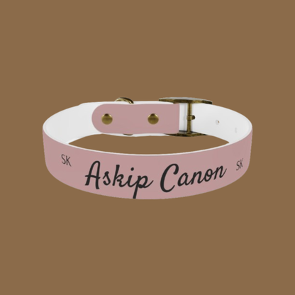 Collier pour  chien -Askip Canon-  Rose poudré  chic Premium Snoukinou
