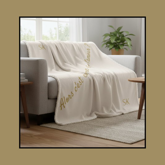 Plaid Ivoire Sherpa -Snoukinou-" Alors c'est  comme ça l'amour ?"