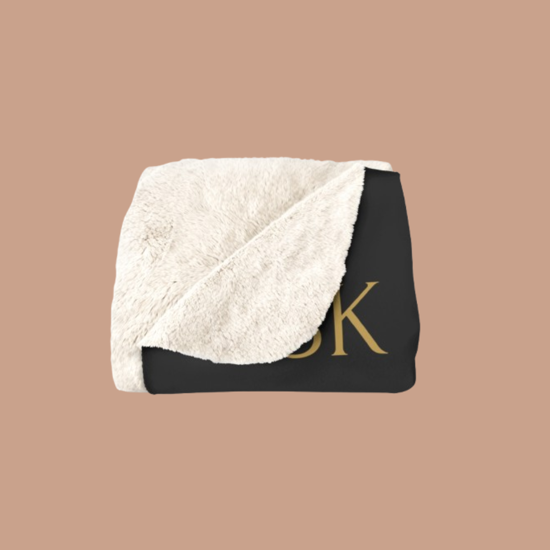 Plaid noir chic Sherpa-Snoukinou-" Alors c'est comme ça l'amour ?"