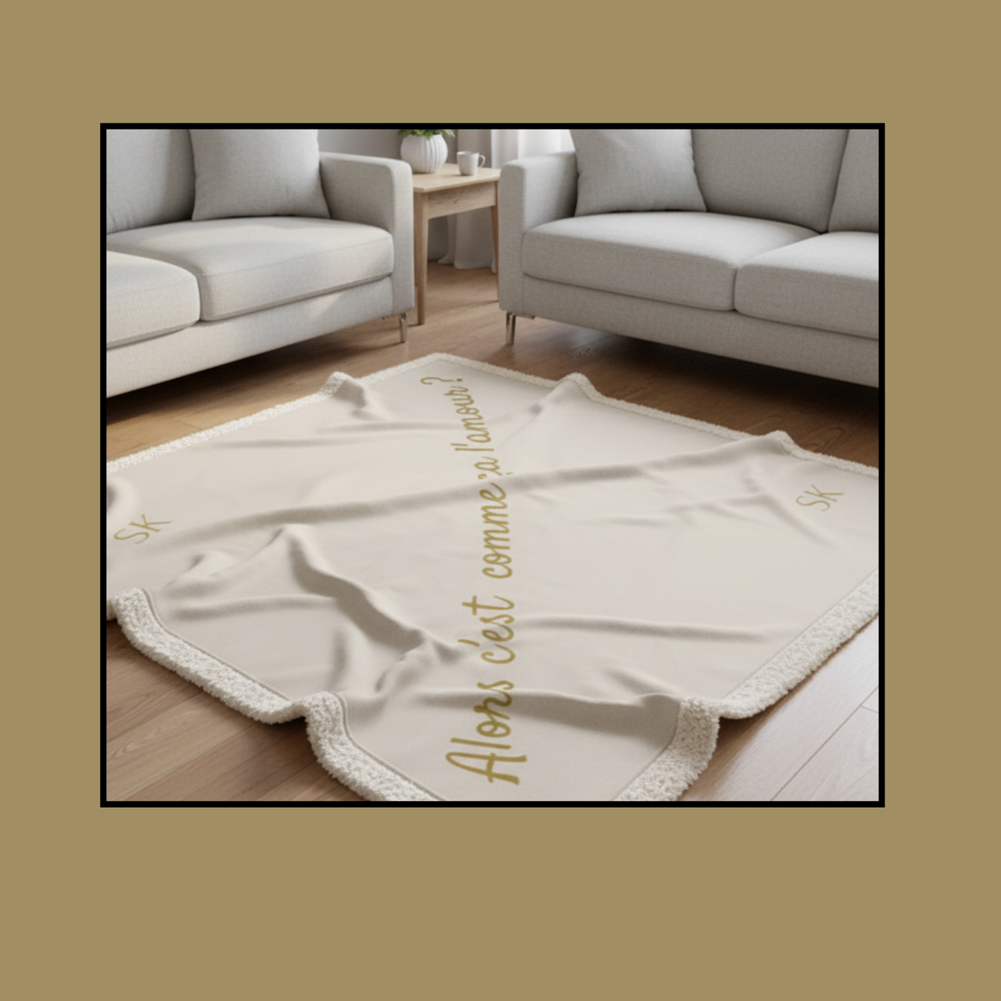 Plaid Ivoire Sherpa -Snoukinou-" Alors c'est  comme ça l'amour ?"