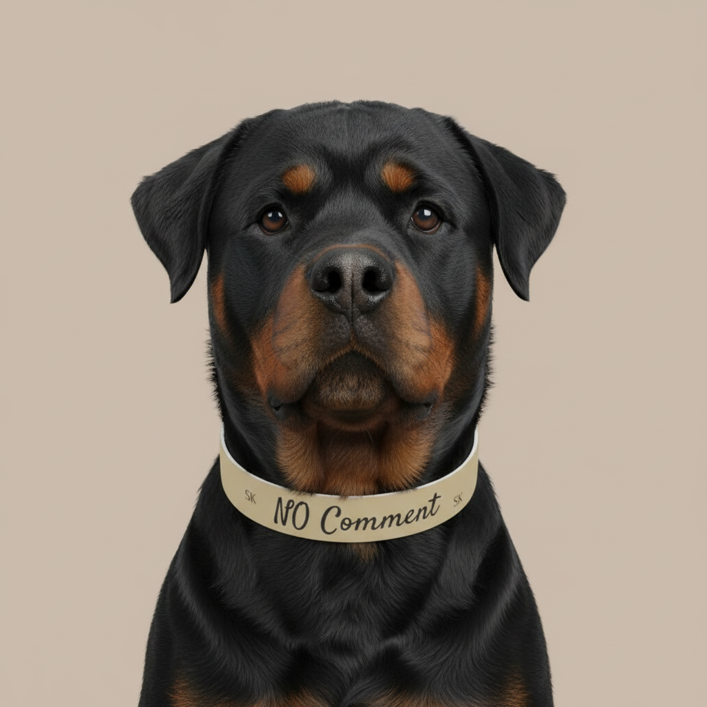 Collier pour  chien -NO Comment -Beige Premium Snoukinou