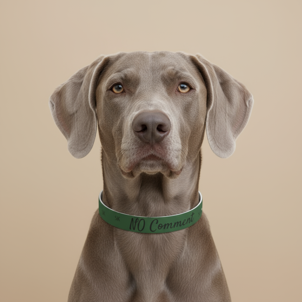 Collier pour  chien- NO Comment-Vert Premium Snoukinou