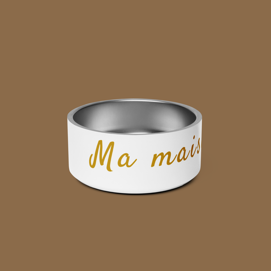Gamelle Premium Inox-  Chien et Chat - Ma maison c 'est toi (Edition limitée,Or)