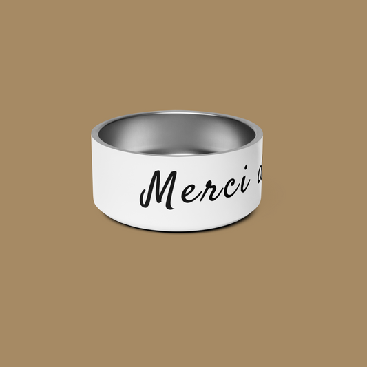 Gamelle Premium Inox Chien et Chat Merci de m'aimer