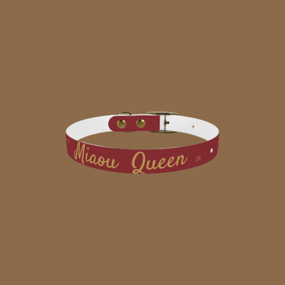 Collier pour chatte - Miaou Queen Rouge Premium